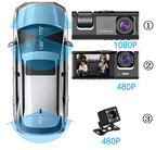 Guida Sicura 360 – Dashcam Tripla Full HD con Visione Notturna